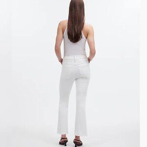 Madewell Kick Out Crop Jeans NWT pure white size 24